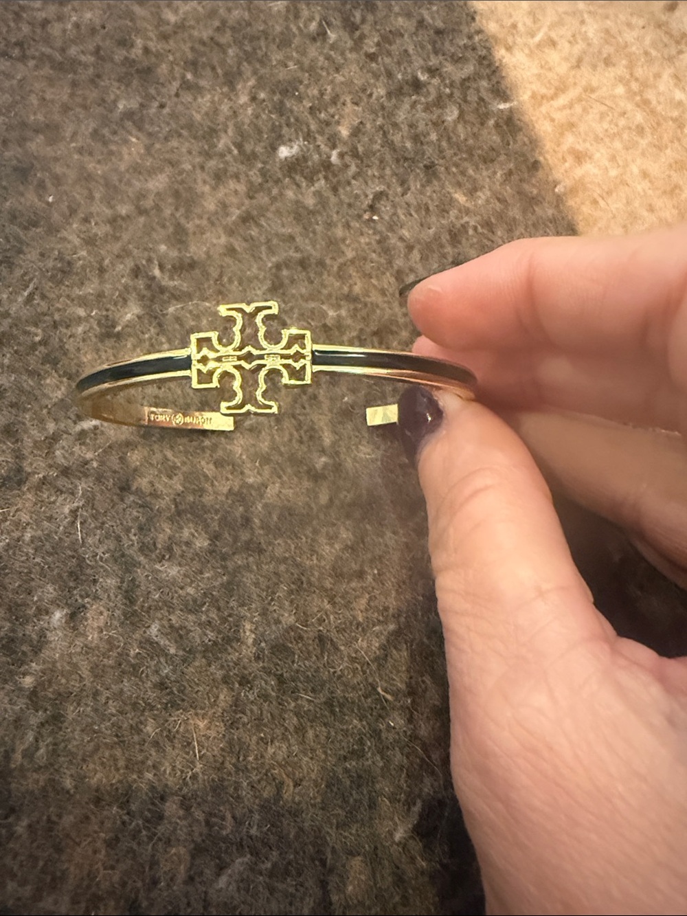 Tory Burch Gold Logo Double-Band Bracelet - Gold